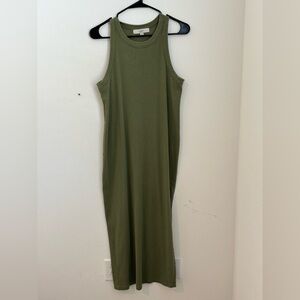 LOFT Olive Green Ribbed Tank Top Dress